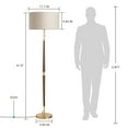 thumbnail image 2 of EDISHINE 62 inch Vintage Floor Lamps for Living Room, Retro Floor Lamps,  Contemporary Wooden Standing Lamp with Chain Switch,Gold, 2 of 8