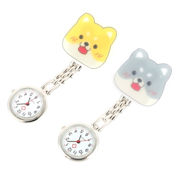 Masteelf 2 Pcs Stands Counter Nurse Table Creative Watch Quartz Movement