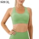 thumbnail image 2 of Sujetador deportivo de cuello alto y largo para mujer: sujetador de yoga con espalda cruzada y relleno, top corto sin mangas con sujetador incorporado, 2 of 6