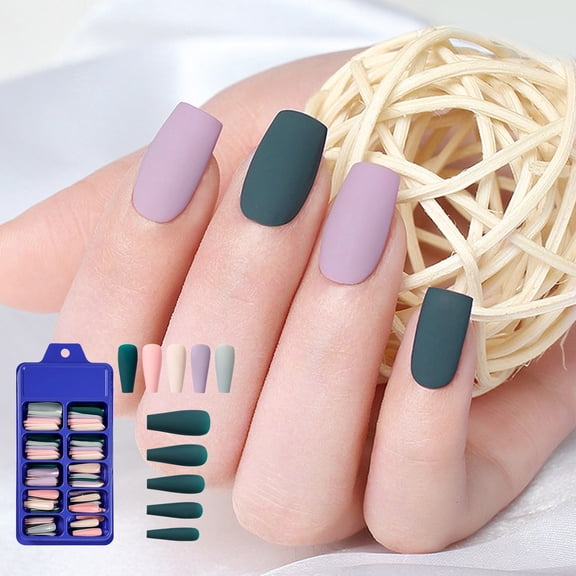 Nails 100pcs Full Coverage French Pressed On DIY Nail Set for Salon Quality Manicures at Home