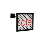 Rectangular Black Faceout Sign Holder for Dimensional Hangrail - Holds 7"W x 5 ½"H signs - Set of 2