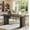 Black, variant on Fnova 63" Rectangular Modern Dining Table, Wooden Modern Kitchen Table for 6 People for Dining Room, Warm Brown (Chairs Not Included)
