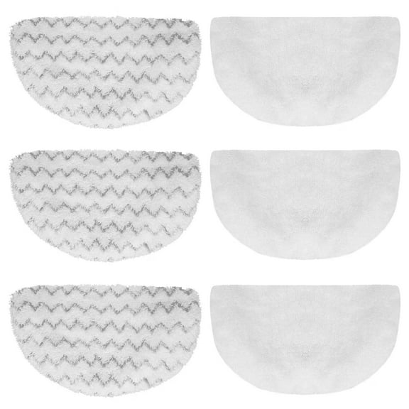 6 Pack Replacement Steam Mop Pads for Bissell Powerfresh Steam Mop 1940 1440 1544 1806 2075 Series,Model 19402 19404 19408 19409 1940a 1940f 1940q 1940t 1940w B0006 B0017,Washable Cleaning Pad