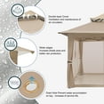 thumbnail image 3 of MASTERCANOPY 13 x 13ft Pop-up Gazebo Outdoor Canopy Tent with Mesh Walls, Khaki, 3 of 7