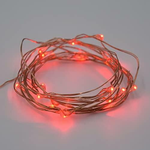 Ultra 5 ft 15-Light LED Orange Battery Operated Lights