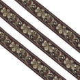 thumbnail image 1 of Cinta jacquard vintage de 10 yardas, ribete jacquard negro con bordado dorado y rojo de abejas y flores, cinta de 33 mm de ancho, ribete tejido bordado, 1 of 9