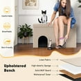 thumbnail image 4 of Demi Bonn 35" Hidden Cat Litter Box Enclosure Furniture with Urine Proof Litter Mat, Pet House for Indoor Cats, Living Room Cat Condo Bed Cave, Beige, 4 of 8