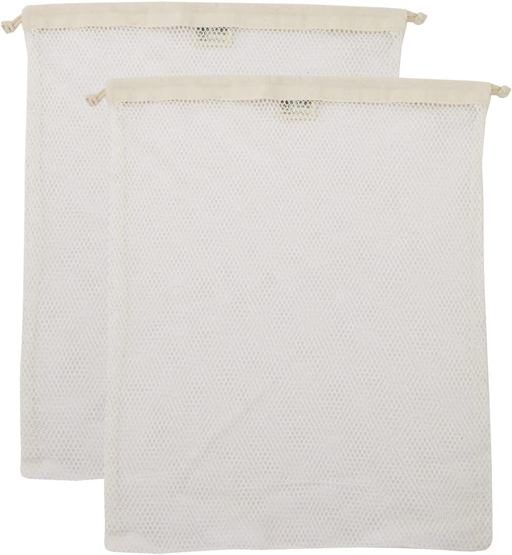 Organic Cotton Mesh Laundry Bag; Machine Washing Bags For Delicates