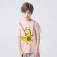 thumbnail image 2 of Vividxx Boys Summer Short Sleeve T-Shirt Tees Dinosaur Graphic Kids Casual Tops Comfortable Tee For Toddler And Children Age 4 12 O-Neck Breathable Dailywear, 2 of 4