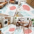 thumbnail image 6 of Hallway Runner Rug 2.7'x5', Teal Red Coastal Nautical Long Non-slip Runner Rugs, Beach Sea Turtle Ocean Coral Starfish Outdoor Indoor Throw Floor Carpet Mat for Living Room/Bedroom/Office/Laundry, 6 of 9