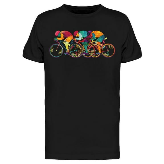 Colored Bicyle Riders T-Shirt Men -Image by Shutterstock, Male 3X-Large