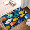 thumbnail image 2 of 1pc Colorful Fish in the Sea Absorbent Non-Slip Bathroom Thickened Flannel Rug Decor,Soft,Quick Drying,Suitable For Indoor/outdoor Use,Bathrooms,Bedrooms,Kitchens,Terrace,Laundry Rooms,16"x24", 2 of 9