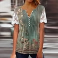 thumbnail image 2 of DPTALR T-shirts à Imprimé Floral Femmes Dentelle Confortable Chemisiers Féminins Tops, 2 of 5