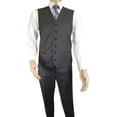 thumbnail image 5 of Mens Vitali Three Piece Suit Vested Semi Shiny Sharkskin M3090 Charcoal Gray, 5 of 8