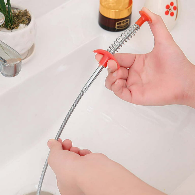 160cm Spring Pipe Dredge Tool Drain Snake Metal wire Drain Cleaner Sticks  Clog Remover Cleaning Tool