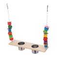 thumbnail image 4 of Bird Hanging Swing And Feeding Cup, Stress Relief Safe Rustproof Easy Installation   Perch Swing  For Birds, 4 of 8