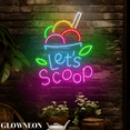thumbnail image 3 of Glowneon Let's Scoop Led Light For Scoop Ice Cream Shop Decoration, 3 of 5