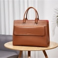 thumbnail image 2 of BOSTANTEN Briefcase for Women 15.6 Inch Laptop Shoulder Bag Leather Business Messenger Bags, 2 of 7