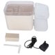 thumbnail image 1 of Bebedero automático para mascotas, interfaz USB, alimentador de agua para perros y gatos, dispensador de agua para mascotas, interfaz USB, cuenco doble de 5V, transparente, color beige, 1 of 5