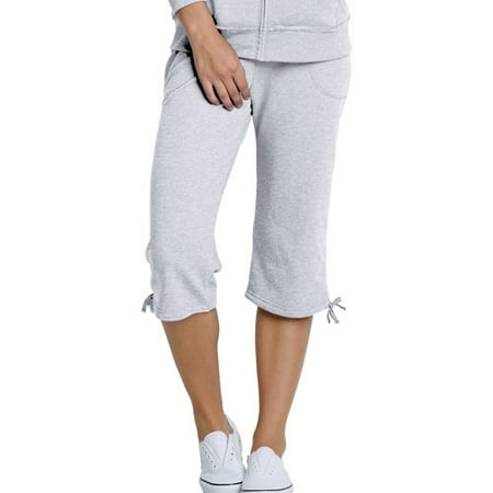 Hanes Women's French Terry Cinched Hem Capri Pants