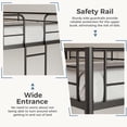 thumbnail image 4 of YIORTWO Bunk Bed Twin Over Twin, Heavy Duty Metal Bunk Beds with Safety Rails & Ladder, Space-Saving Design,440lbs Capacity,No Box Spring Needed, Black, 4 of 6