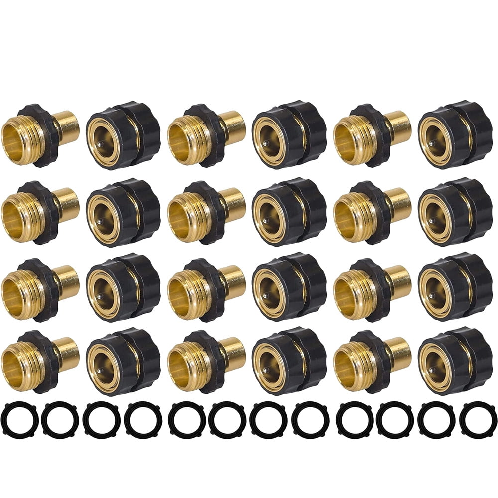 Garden Hose Repair Connector with Clamps, Fit for 3/4" Garden Hose