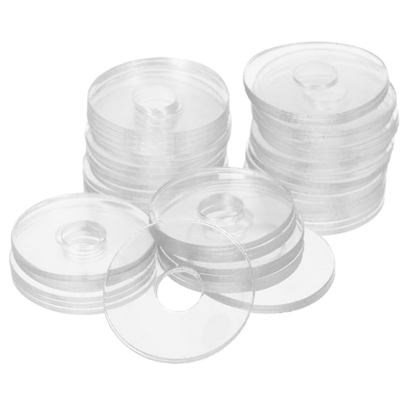 IBASETOY 50 Pcs Transparent Vinyl Shower Door Handle Washers for Daily Use Screw Fastening and Repairs