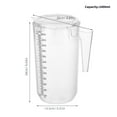 thumbnail image 6 of OFFIGAM Transparent Plastic Juice Pitcher with Lid and Ergonomic Handle for Home Use - 1 Piece Drink Container, 6 of 8