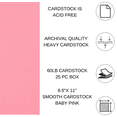 thumbnail image 2 of Cdstk Smooth 8.5x11 60lb Baby Pink (25 sheets), 2 of 3