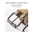 thumbnail image 4 of Nmnitkp Belt Men's Women's Adjustable Nylon Canvas Woven Belt, No Punching Breathable Wear-resistant Everyday Belt for Jeans Pants Daily Outdoor Activities Khaki,Free Size, 4 of 9