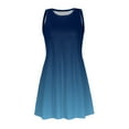 thumbnail image 4 of Womens Dresses Summer Sleeveless Round Neck Beach Tank Casual Dress Blue L, 4 of 4