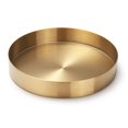thumbnail image 1 of IVAILEX Bandeja redonda dorada de acero inoxidable para joyas, maquillaje, vela, bandeja decorativa (7 pulgadas), 1 of 1