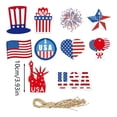 thumbnail image 3 of 10 Pcs 4th of July Ornaments for Tree & Garden Patriotic Wooden Ornaments 250th Anniversary Memorial Day Red White Blue Tree Decorations American Flag Star Hanging Sign Independence Day Decor, 3 of 6