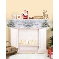 thumbnail image 2 of Winter Fireplace Mantel Scarf Table Runner,Christmas Forest Snowy Pine Tree Snowflake Winter Garland Mantel Top Tablerunners Dresser Scarves Cover Decorations for Windows Party Living Room 70''x17'', 2 of 6