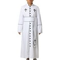 thumbnail image 3 of BPURB Unisex Clerical Clergy Robe for Pulpit with Sleeves Black, 3 of 5
