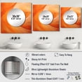 thumbnail image 4 of Designart "Vibrant Tangerine Coil" abstract spirals Peach Large Square Mirror - Square Bedroom Mirror Printed Wall Decor - Modern Square Printed Wall Mirror Art, 4 of 5