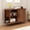 47" Buffet Cabinet (WALNUT), variant on Fluted Lift Top Coffee Table with Hidden Compartment, Wooden Center Table, Modern Oval Lift Tabletop for Home Living Room Office, Natural Color