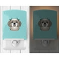 thumbnail image 2 of Caroline's Treasures BB1188CNL Checkerboard Blue Gray Silver Shih Tzu Ceramic Night Light, 6x4x3", multicolor, 2 of 2