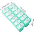 thumbnail image 2 of Moldes para Paletas 12Piezas Moldes de Silicona Helados Molde Helados Fácil Liberación con Cepillo y Embudo Paletas Hielo Reutilizables Limpieza Modelo Paleta Silicona (verde, Set de 12), 2 of 4