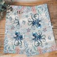 thumbnail image 4 of Coastal Octopus Kitchen Towels Set of 4, Water Absorbent Dish Towel, Ocean Nautical Conch Coral Fish Shells Decorative Hand Towels - Quick Drying Cloth for Cooking Baking, 18x28 Inch, 4 of 8