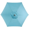 thumbnail image 3 of Northlight Parasol de Marché Extérieur 6,5 Pieds avec Manivelle - Bleu Turquoise, 3 of 5