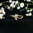 thumbnail image 3 of Rosec Jewels Natural Diamond Flower Promise Ring for Women - Commitment Ring - HI-SI Quality - Ready to Gift for Valentines Day, 14K Yellow Gold, US 4.00, 3 of 8