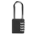 thumbnail image 2 of Combination Lock, 4 Digit Combination Padlock, Long Shackle Combination Lock , Outdoor Waterproof Padlock for School Gym Locker, Sports Locker, Fence, High Strength Zinc Alloy, 2 of 7