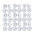 thumbnail image 4 of GOOHOCHY 100 Sets Buckle Plastic Button for Clothing Attachment in White for Beginners, 4 of 8