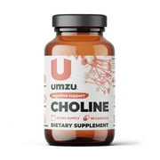 UMZU Choline - Cognitive & Hormonal Supplement to Support Cognition, Nervous System Function, Healthy Hormonal Balance, and Metabolism - 90 Capsules - 30 Servings