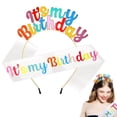thumbnail image 1 of Tiara de princesa de cumpleaños, diseño de fuente único, accesorios de fiesta multicolores para cumpleaños de mujeres, 1 of 7