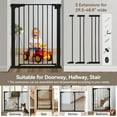 thumbnail image 6 of Baby Safety Gate, 36" Tall, 29.5-48.8" for Stairs and Doorway,Pressure Mount Gate for Ages 6 to 36 Months,Black, 6 of 7