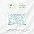 thumbnail image 6 of Elegant Comfort Ultra Soft Set of 2 Floral Pint Pillowcases - 1500 Series Microfiber, Soft and Smooth Envelope Closure 2-Piece Pillow Covers - Standard/Queen, Green Anita, 6 of 6