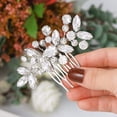 thumbnail image 1 of (Plata) Peineta para el cabello de boda Accesorios para el cabello de cristal Accesorios para el cabello de novia para damas y niñas, 1 of 3