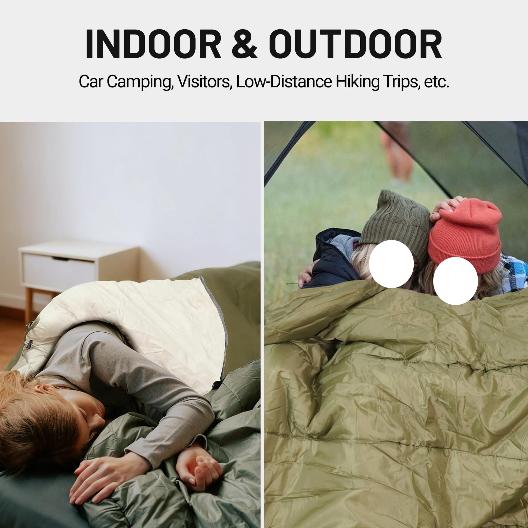 Backpacking Sleeping Bags for Adults, Unzip to Blanket, Waterproof, Lightweight, Camping, Portable Sleeping Bags Outdoor Travel Hiking